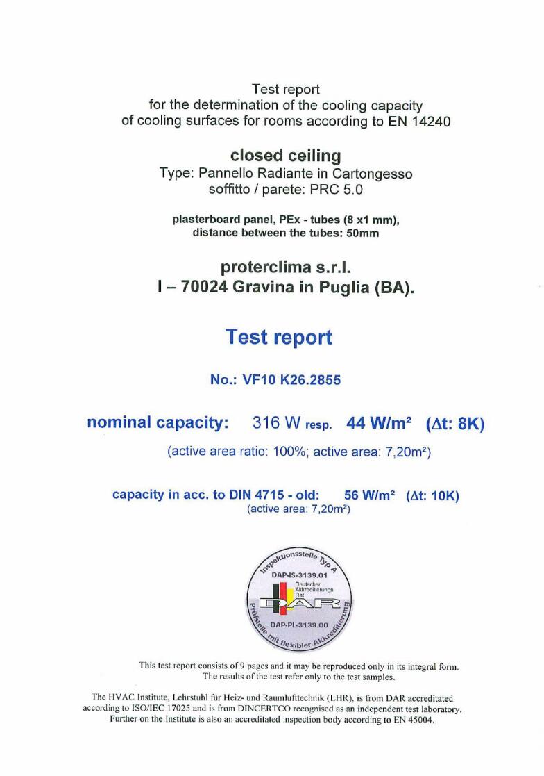 Raffrescamento report