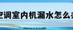 空调室内机漏水怎么办(空调室内机漏水怎么办视频)