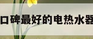 口碑最好的电热水器(口碑最好的燃气热水器)