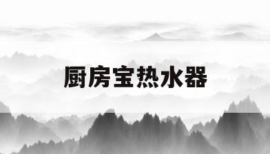 厨房宝热水器(厨房宝热水器哪个牌子的好)