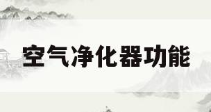 空气净化器功能(空气净化器功能介绍ppt)