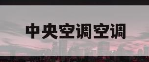 中央空调空调(空调 中央空调)