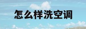 怎么样洗空调(怎么样洗空调网视频教程)
