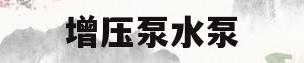 增压泵水泵(增压泵水泵安装视频)