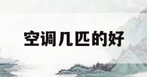 空调几匹的好(立式空调几匹的好)