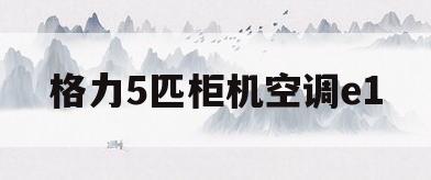 格力5匹柜机空调e1(格力5匹柜机空调e1是什么原因)