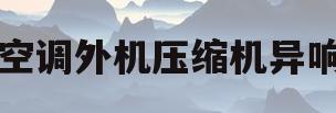 空调外机压缩机异响(空调外机压缩机异响是什么原因)