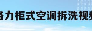 格力柜式空调拆洗视频(格力柜机空调清洗拆卸详细步骤)