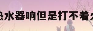 热水器响但是打不着火(热水器打响了,但就是没火)