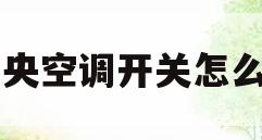 中央空调开关怎么用(中央空调开关怎么开热风)