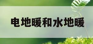 电地暖和水地暖(电地暖和水地暖安装费用比较)