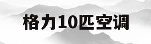 格力10匹空调(格力10匹空调多少钱)
