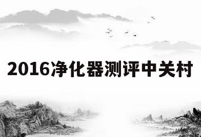 2016净化器测评中关村的简单介绍