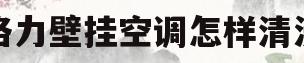 格力壁挂空调怎样清洗(格力壁挂空调怎样清洗视频)