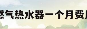 燃气热水器一个月费用(燃气热水器一个月费用400)