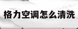 格力空调怎么清洗(格力空调怎么清洗过滤网视频)