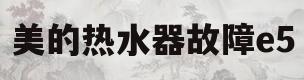 美的热水器故障e5(美的热水器故障e5是什么原因)