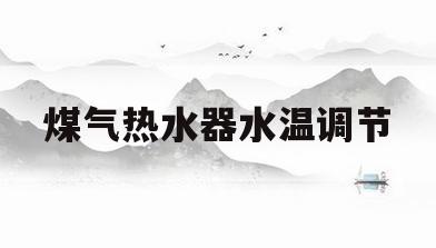 煤气热水器水温调节(煤气热水器水温调节是什么意思)