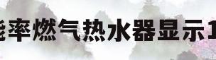 能率燃气热水器显示12(能率燃气热水器显示12的解决办法)