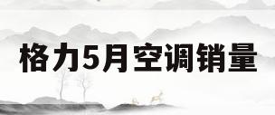 格力5月空调销量(格力5月空调销量排名)