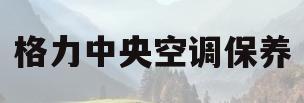 格力中央空调保养(格力中央空调保养周期)