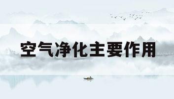 空气净化主要作用(空气净化的目的和主要设备有哪些)