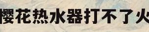 樱花热水器打不了火(樱花热水器打不着解决)
