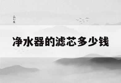 净水器的滤芯多少钱(家用净水器换滤芯多少钱)