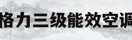 格力三级能效空调(买定频还是变频空调好)