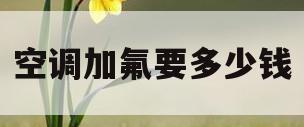 空调加氟要多少钱(空调加氟要多少钱一次)