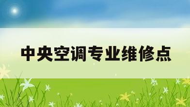 中央空调专业维修点(中央空调维修电话是多少)
