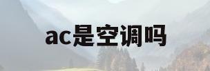 ac是空调吗(空调ac是干啥的)