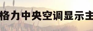 格力中央空调显示主(格力中央空调显示主机图标)