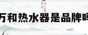 万和热水器是品牌吗(万和热水器是品牌吗怎么样)