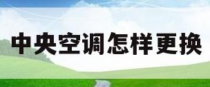 中央空调怎样更换(家用中央空调怎么更换)