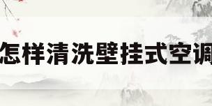 怎样清洗壁挂式空调(怎样清洗壁挂式空调视频)