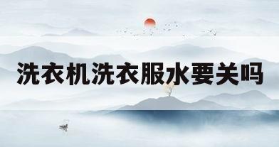 洗衣机洗衣服水要关吗(洗衣机放完水要关水龙头吗)