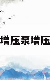 增压泵增压(增压泵增压100p是什么意思)