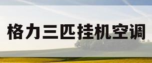格力三匹挂机空调(格力三匹挂机空调尺寸)
