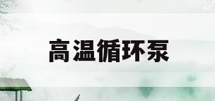 高温循环泵(高温循环泵小型)