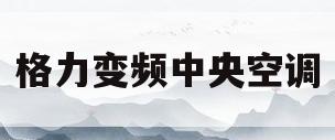 格力变频中央空调(格力变频中央空调显示e1)