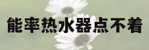 能率热水器点不着(能率热水器点不着水闪燃烧灯)