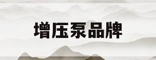 包含增压泵品牌的词条