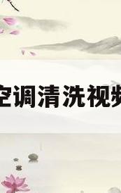 格力空调清洗视频教程(格力空调清洗怎么清洗小视频)