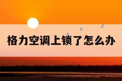 格力空调上锁了怎么办(格力的空调锁住了怎么办)