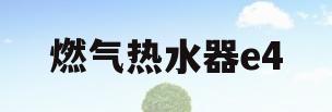 燃气热水器e4(海尔燃气热水器e4)
