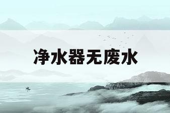 净水器无废水(净水器无废水是什么原理)