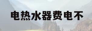 电热水器费电不(热水器耗电不正常)