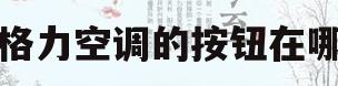 格力空调的按钮在哪(格力空调按键标志图解)