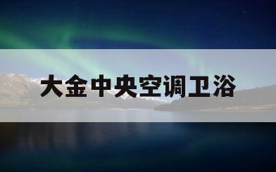 大金中央空调卫浴(大金中央空调家装系列)
